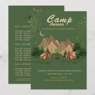 Camp Bachelorette Weekend Adventure Thank You Card