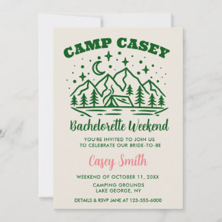 CAMP BACHELORETTE WEEKEND Invitation