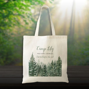 Camp Bachelorette Woodland Forest Weekend Party Tote Bag