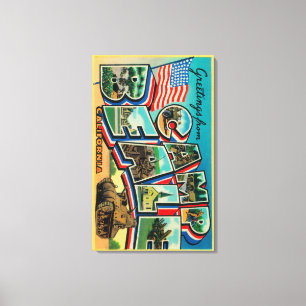 Camp Beale, California - Large Letter Scenes Canvas Print