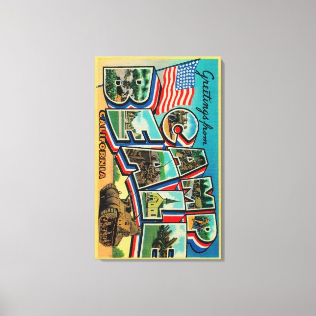 Camp Beale, California - Large Letter Scenes Canvas Print (Front)