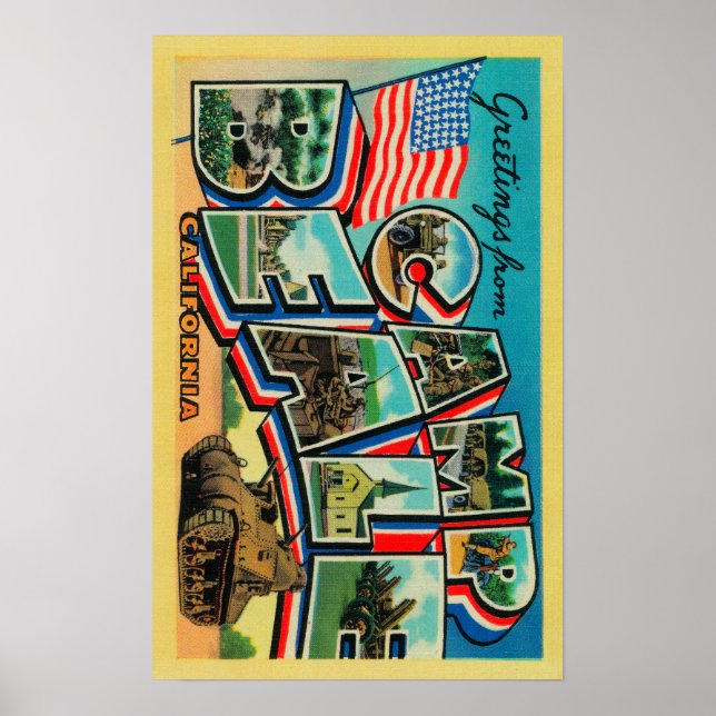 Camp Beale, California - Large Letter Scenes Poster (Front)
