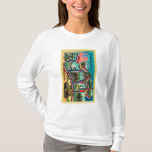 Camp Beale, California - Large Letter Scenes T-Shirt