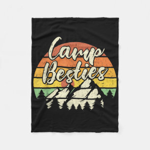 Camp Besties Outdoor Sunset Best Friend Matching C Fleece Blanket