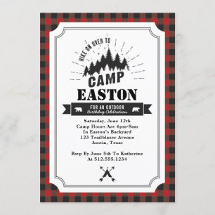 Camp Birthday Party Invitation