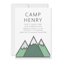 Camp Birthday Party Invitation
