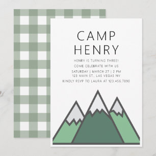 Camp Birthday Party Invitation