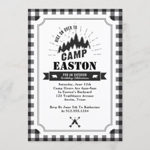 Camp Birthday Party Invitation