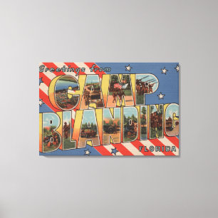 Camp Blanding, Florida - Large Letter Scenes Canvas Print