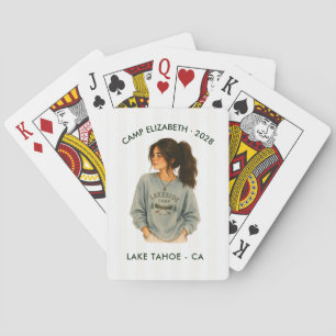 Camp Bride Lakeside Personalised Bachelorette Playing Cards