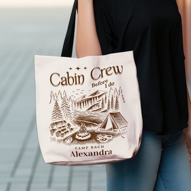 Camp Cabin Crew Before Bachelorette Tote Bag (Creator Uploaded)