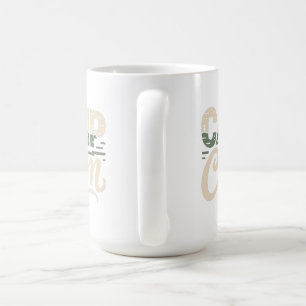 CAMP CALM – Minimal Outdoor Nature Typography Coffee Mug