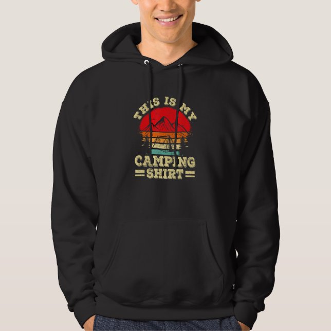 Camp Camper Retro Camping Tent This Is My Camping Hoodie (Front)