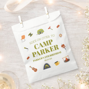 Camp Camping Camper Birthday Party Favour Bags