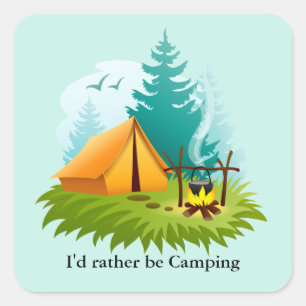 Camp Camping Design Sticker