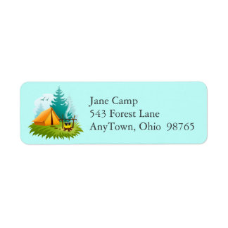 Camp Camping Return Address Labels
