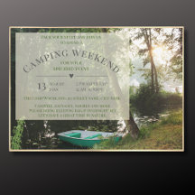 Camp Camping Weekend card Invitation