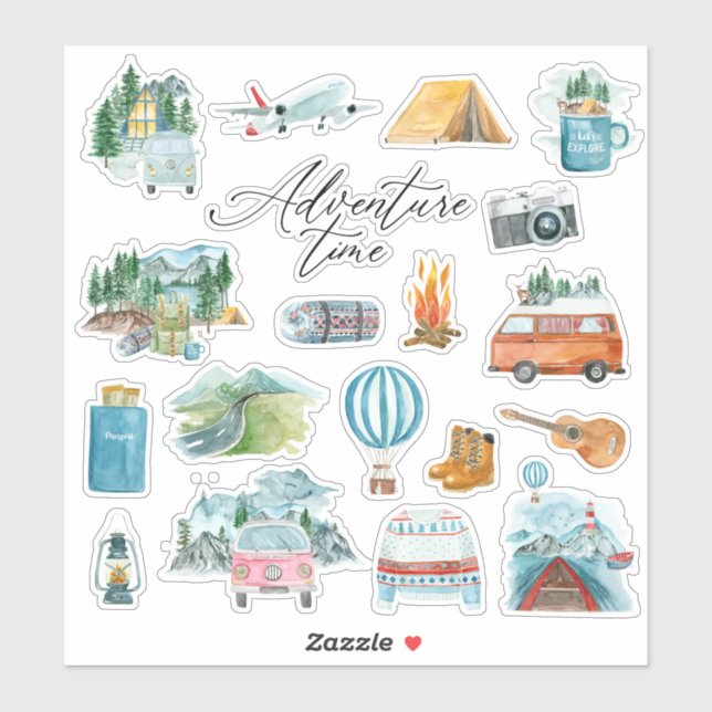 Camp Caravan Adventure Road Trip Bullet Journal (Sheet)