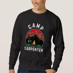 Camp Carpenter Retro Summer Camper Staff Camping Sweatshirt