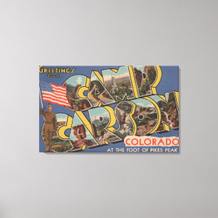 Camp Carson, Colorado - Pikes Peak Canvas Print