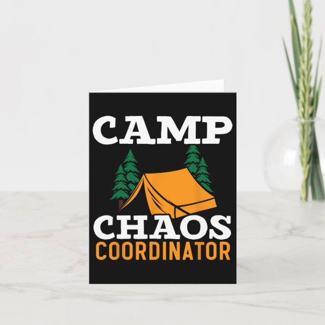 Camp Chaos Coordinator Camping Squad Camp Director Card (Front)