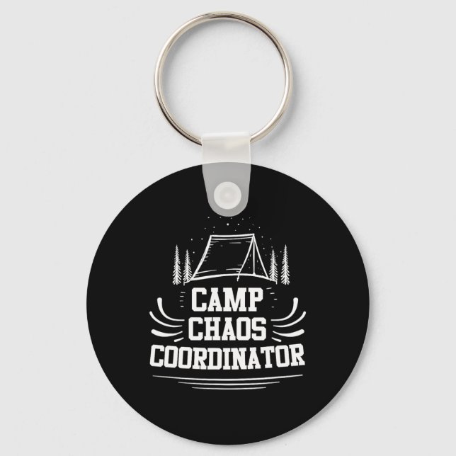 Camp Chaos Coordinator - Summer Adventure Camp Cou Key Ring (Front)