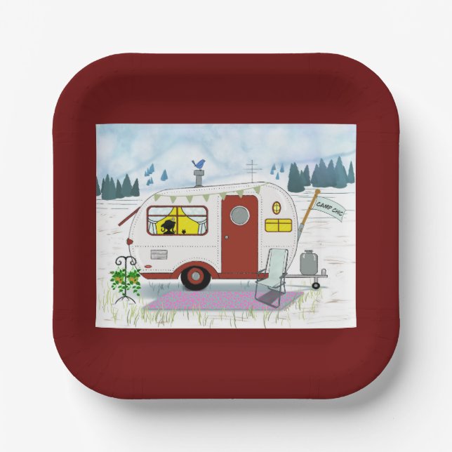 Camp Chic Paper Plate (Front)