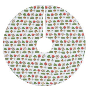 Camp Compass Tent S'mores Sleeping Bag Fire Brushed Polyester Tree Skirt