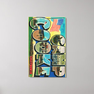 Camp Cooke, California - Large Letter Scenes Canvas Print