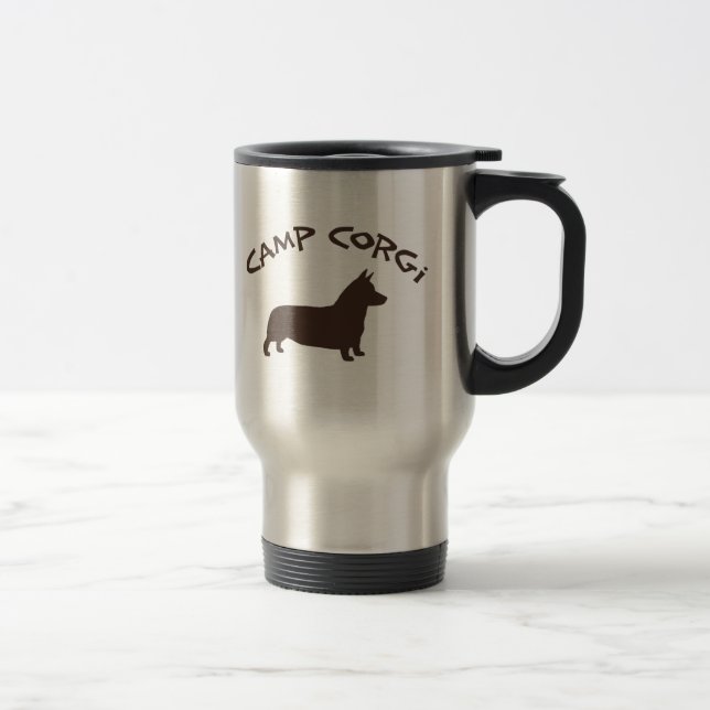 Camp Corgi Travel Mug (Right)