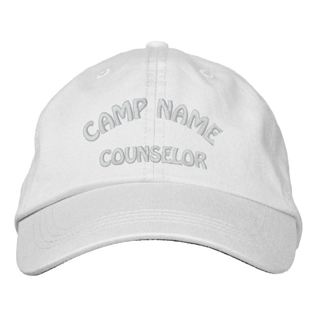 Camp Counsellor Basic Embroidered Hot Red Cap (Front)