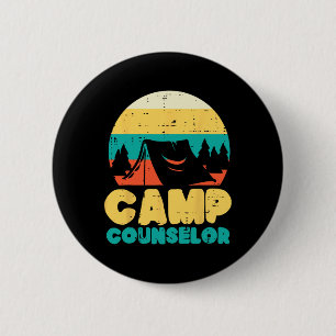 Camp Counsellor Camping Director Camper Men Women 6 Cm Round Badge