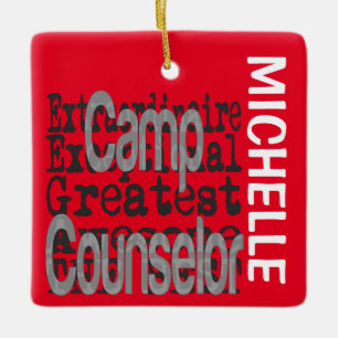 Camp Counsellor Extraordinaire CUSTOM Ceramic Ornament