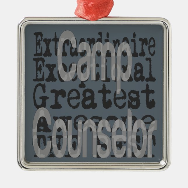Camp Counsellor Extraordinaire Metal Tree Decoration (Front)
