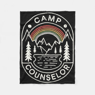 Camp Counsellor Shirt Camper Summer Camping Staff Fleece Blanket