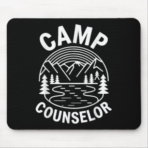 Camp Counsellor Shirt Camper Summer Camping Staff Mouse Mat