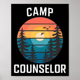 Camp Counsellor Shirt Camper Summer Camping Staff Poster