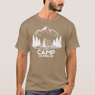 Camp Counselor Camping Mountain White Version funn T-Shirt