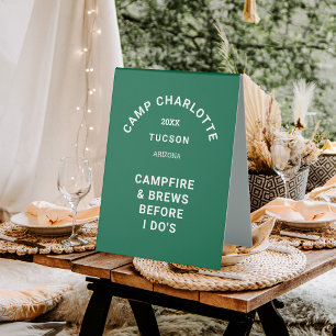 Camp Crest Forest Green Camping Theme Bachelorette