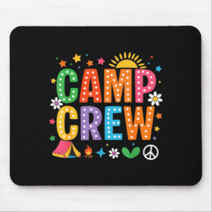 Camp crew camping vacation family school trip mouse mat