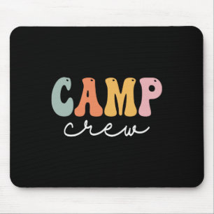 Camp Crew Retro Groovy Vintage Happy First Day Of  Mouse Mat