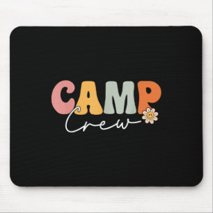 Camp Crew Team Retro Groovy Vintage First Day Of S Mouse Mat