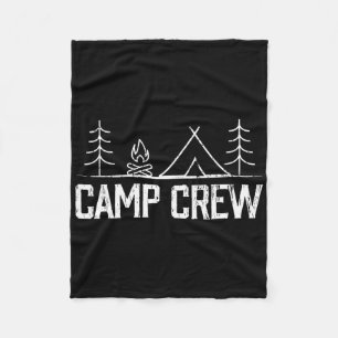 Camp Crew Tents Camping Friends Family Men Women K Fleece Blanket