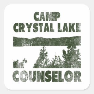 Camp Crystal Lake Counselor Halloween humorous Square Sticker