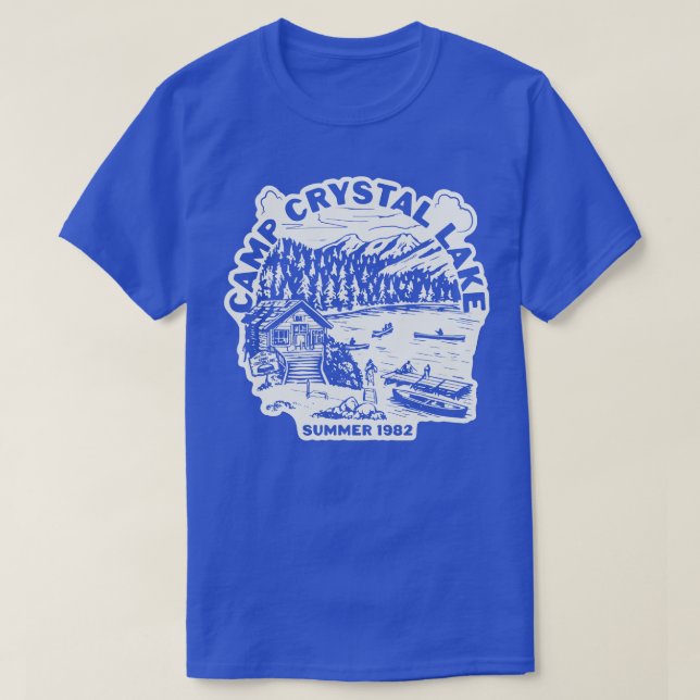 Camp Crystal Lake Summer 82 on dark T-Shirt (Design Front)