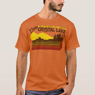 Camp Crystal Lake Vintage 70s Travel Souvenir T-Shirt