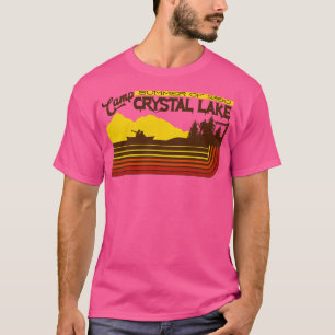 Camp Crystal Lake Vintage 70s Travel Souvenir T-Shirt