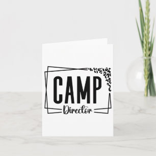 Camp Director Counsellor Funny Camping Design For Card