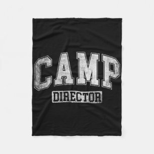 Camp Director Counsellor Funny Camping Design For Fleece Blanket