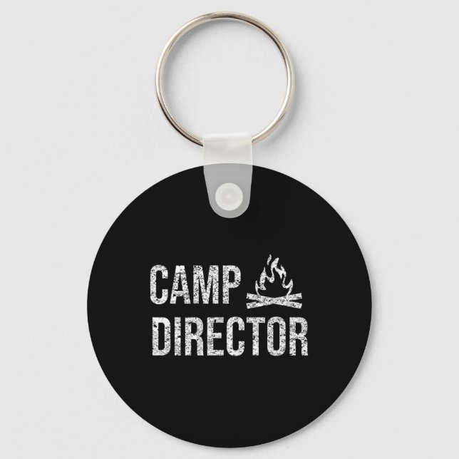 Camp Director Shirt - Camping Camper Design Gift  Key Ring (Front)